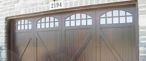Clopay Garage Doors, Model 9203 Long Elegant Panel with Optional Charleston 608 Window Design