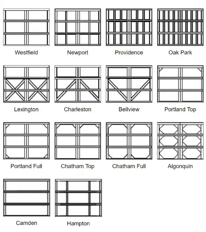 Choose Square Panel Design options for 7 feet doors