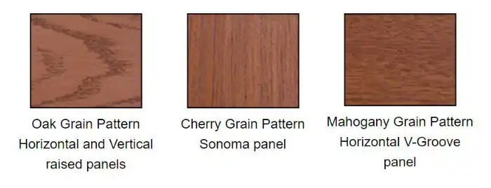 Wayne Dalton 9800 Wood Grain Patterns